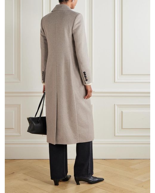 Veronica Beard Natural Seth Dickey Double-Breasted Wool And Cashmere-Blend Trench Coat
