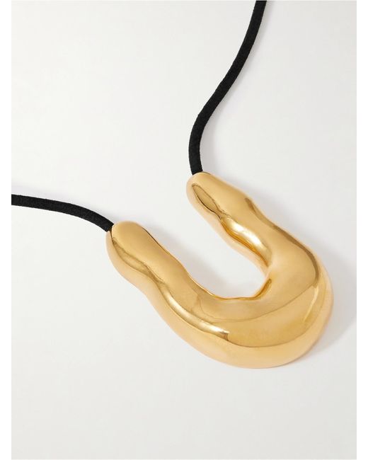 Agmes Natural Wishbone Vermeil Cord Necklace
