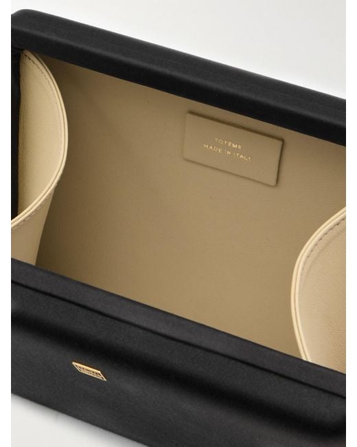 Totême  Black Embellished Satin Clutch