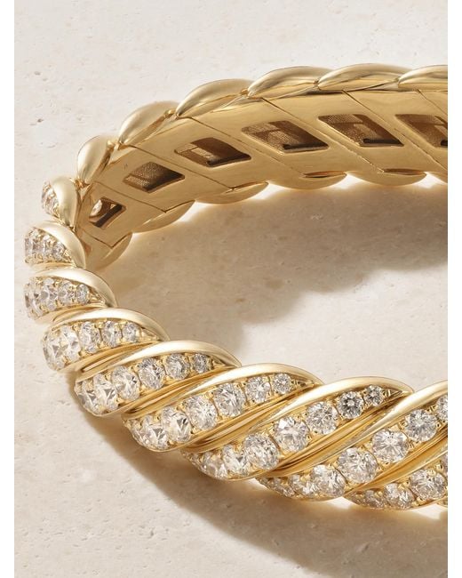 David Yurman Metallic Cable 18-Karat Diamond Bracelet