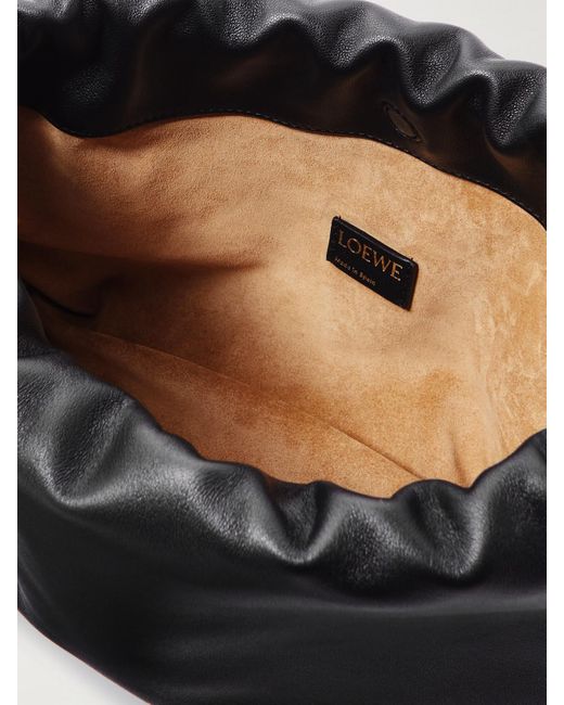 Loewe Black Flamenco Leather Clutch