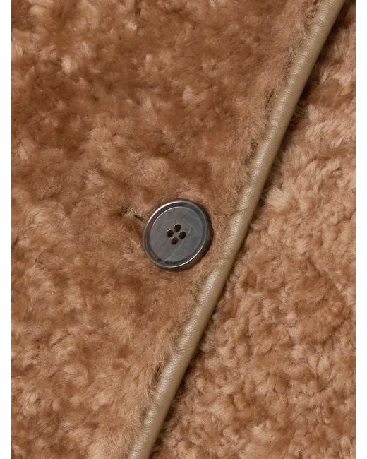Arma Brown Lucine Reversible Leather And Shearling Jacket