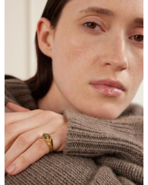 Lucy Delius Natural Insignia 18-Karat Diamond Ring