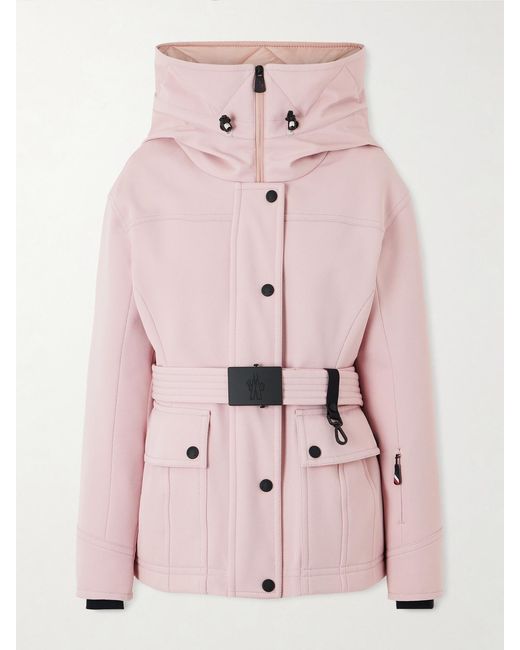 Moncler Pink Isle Stretch-Twill Down Ski Jacket