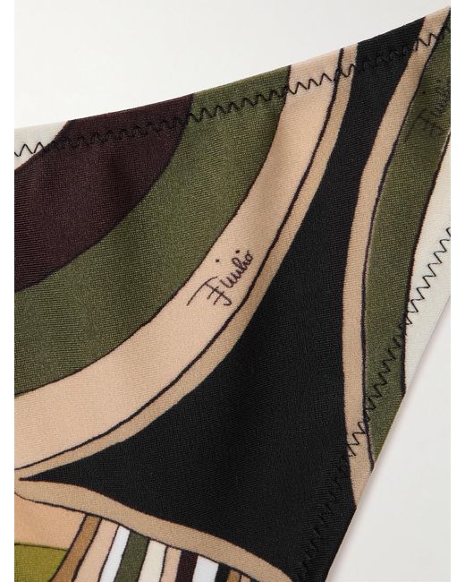 Emilio Pucci Green Printed Bikini Briefs