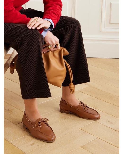 Bally Brown Pathy Leather Boat Shoes