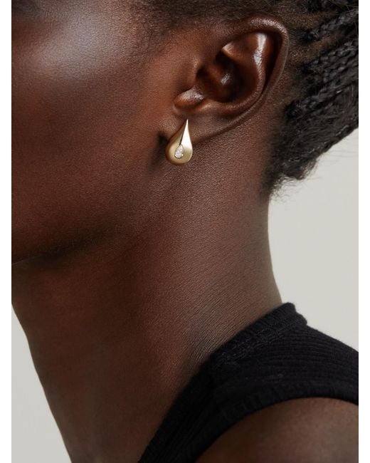 Mateo Natural Water Droplet 14-Karat Diamond Earrings