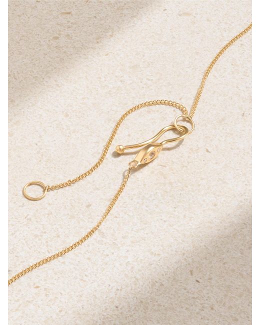 Melissa Joy Manning Natural 14-Karat Recycled, Rose Quartz And Diamond Necklace