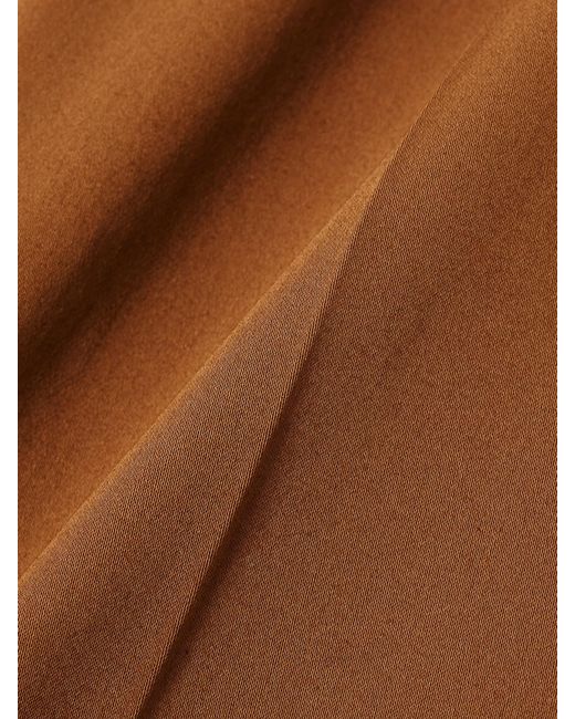 Max Mara Brown Okra Cotton-Blend Straight-Leg Pants