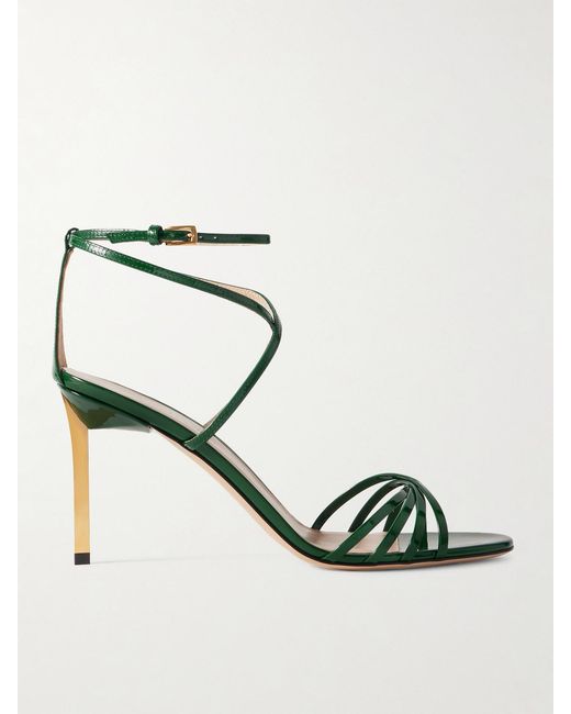 Tom Ford Metallic Ida Patent-Leather Sandals