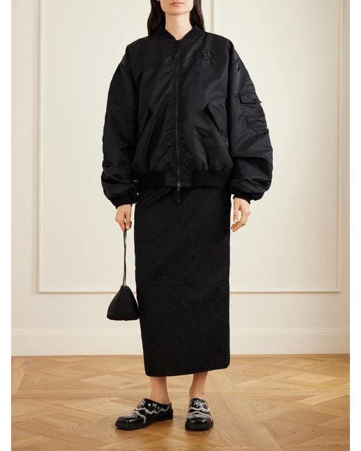 CECILIE BAHNSEN Blue Cbfeilan Knotted Embroidered Shell Bomber Jacket