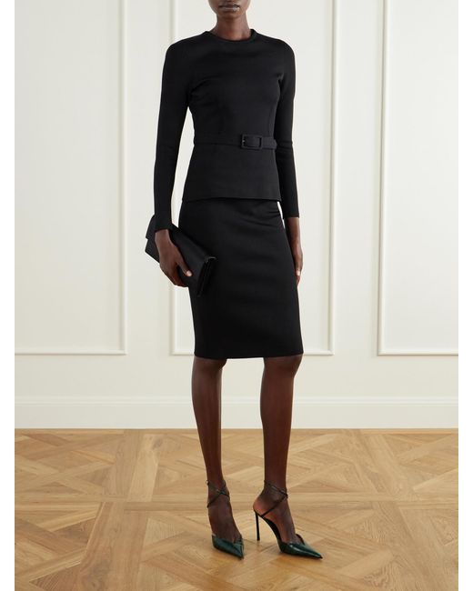 Tom Ford Metallic 105 Croc-Effect Leather Pumps