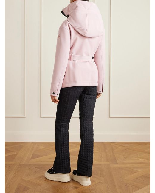 Moncler Pink Isle Stretch-Twill Down Ski Jacket