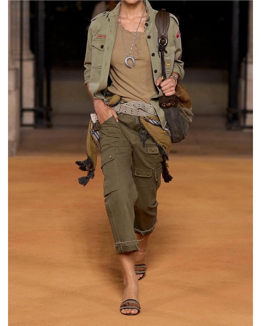 Isabel Marant Natural Josine Organic Cotton-Twill Wide-Leg Cargo Pants