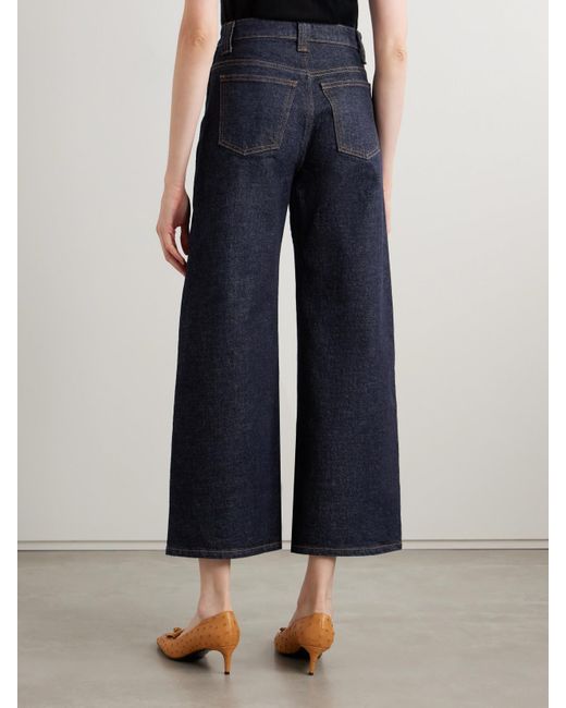 Khaite Blue Delina High-Rise Straight-Leg Jeans