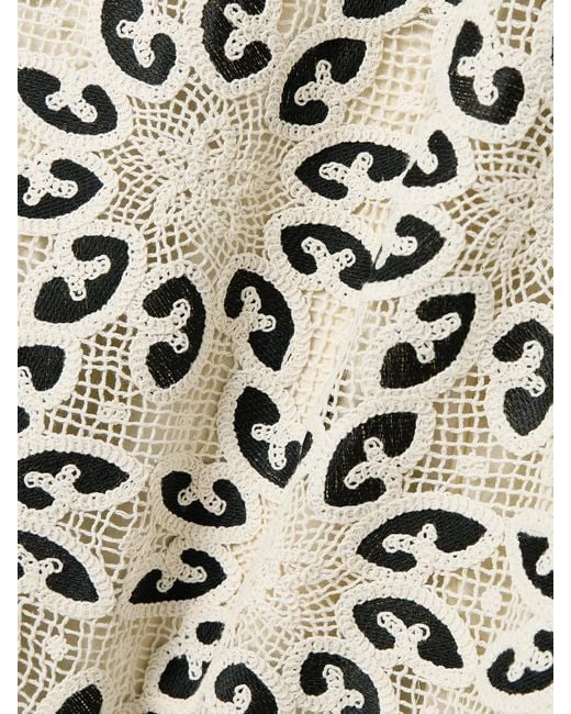 Zimmermann White Ottie Cotton-Blend Guipure Lace Mini Dress