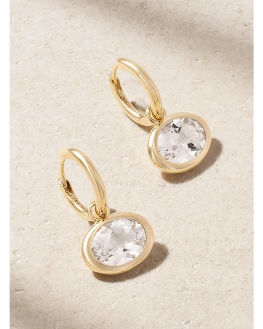 BY PARIAH Natural Xl Orbit 14-Karat Recycled Morganite Hoop Earrings