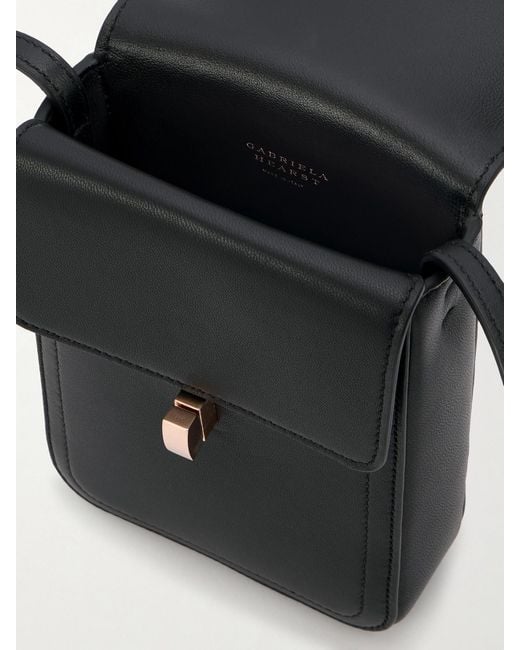 Gabriela Hearst Black Leather Phone Pouch