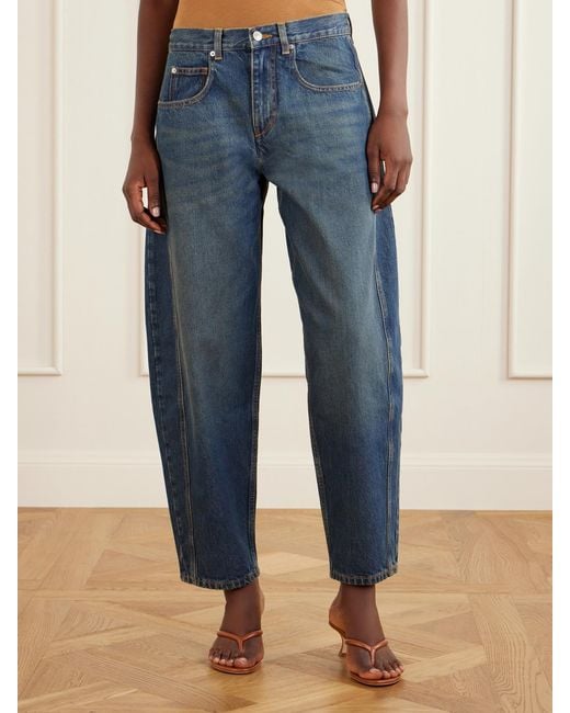 Isabel Marant Blue Oriane Mid-Rise Boyfriend Jeans