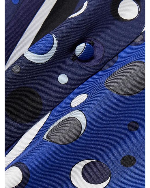 Emilio Pucci Blue Printed Silk-Twill Shirt