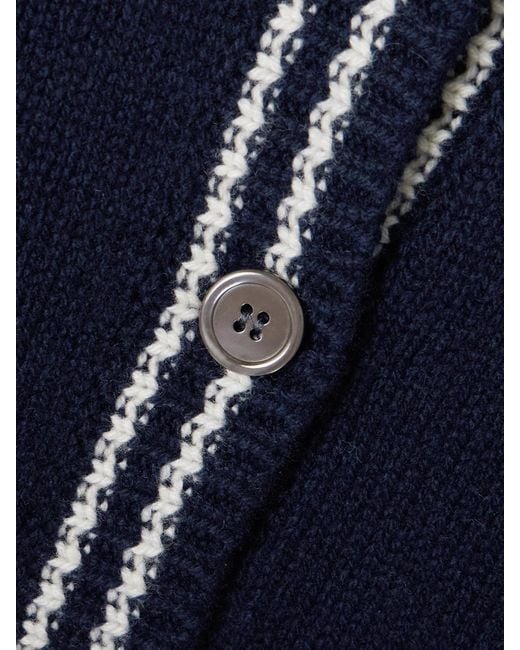 &Daughter Blue Saoirse Sailor Striped Wool Cardigan
