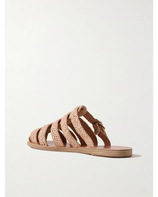 Ancient Greek Sandals Natural Cosima Slippers Aus Raffiabast