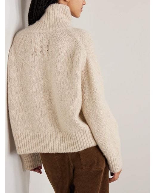 Nili Lotan Natural Tabitha Rollkragenpullover Aus Einer Kaschmir-Seidenmischung