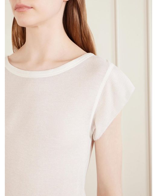 Khaite Natural Angel Cotton And Cashmere-Blend T-Shirt