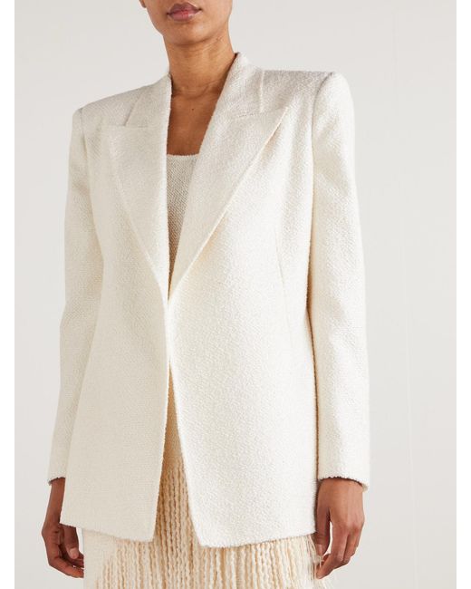 Gabriela Hearst Natural Mairi Silk-Bouclé Blazer