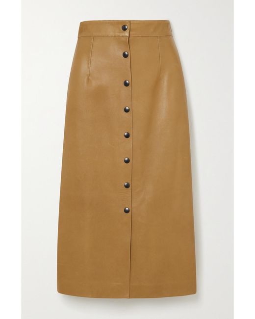 Isabel Marant Natural Blehor Leather Pencil Skirt
