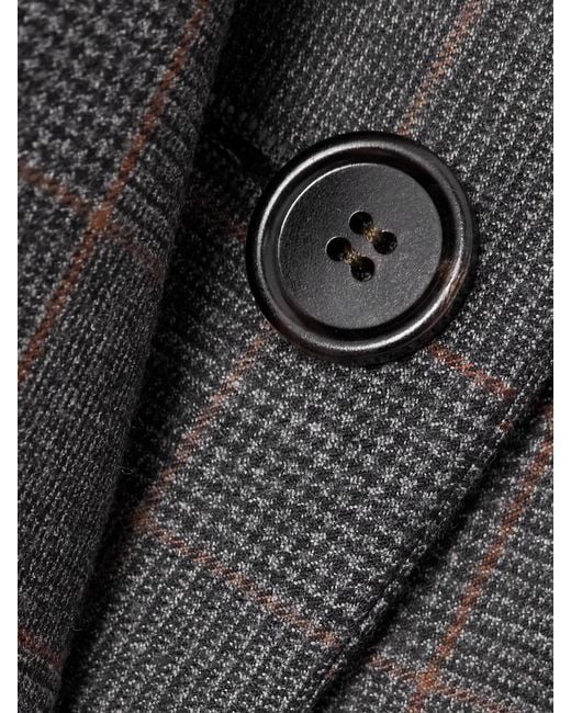 Veronica de Piante Gray Blake Prince Of Wales Wool Coat