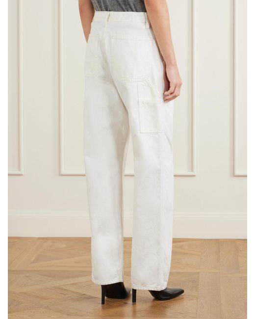 Nili Lotan White Arnaud Carpenter Straight-Leg Jeans