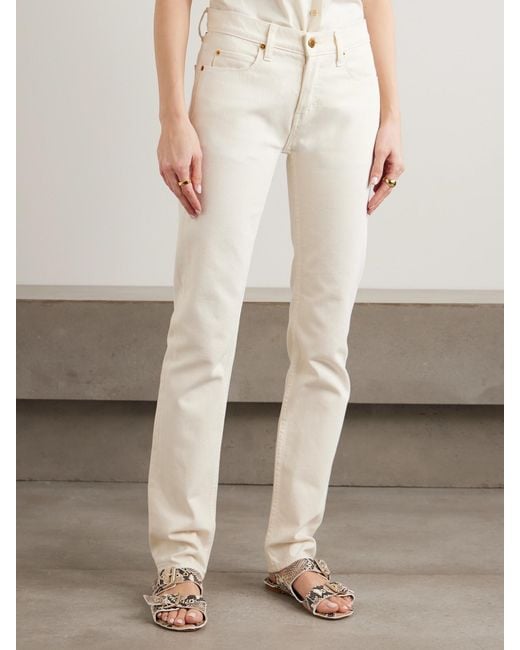 Jamie Haller White The Low Low-Rise Slim-Fit Jeans