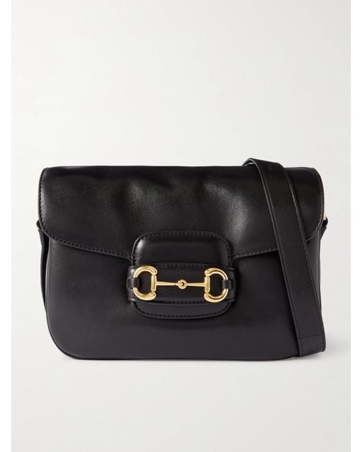 Gucci Black Horsebit 1955 Leather Shoulder Bag