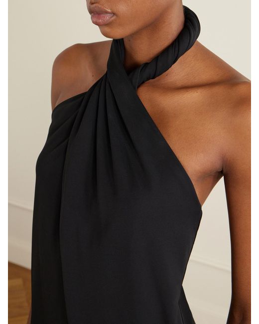 Totême Black Jersey Halterneck Blouse