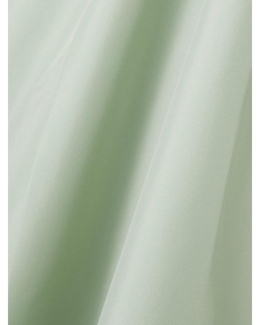 BERNADETTE Green Nathalie Off-The-Shoulder Taffeta Gown