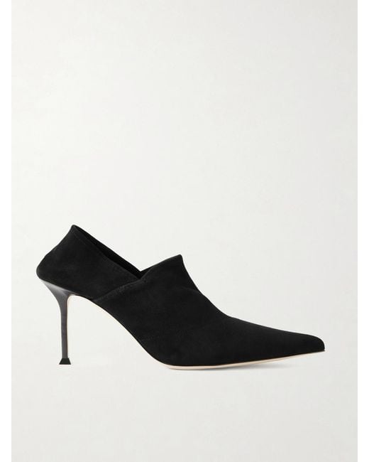 Christen Black Helix Suede Pumps