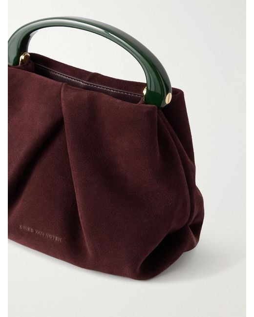 Dries Van Noten Red Suede Clutch