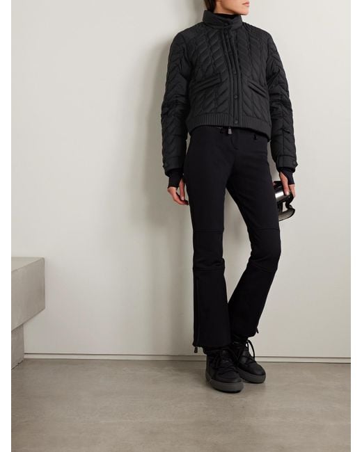 Moncler Black Anaga Quilted Down Ski Jacket