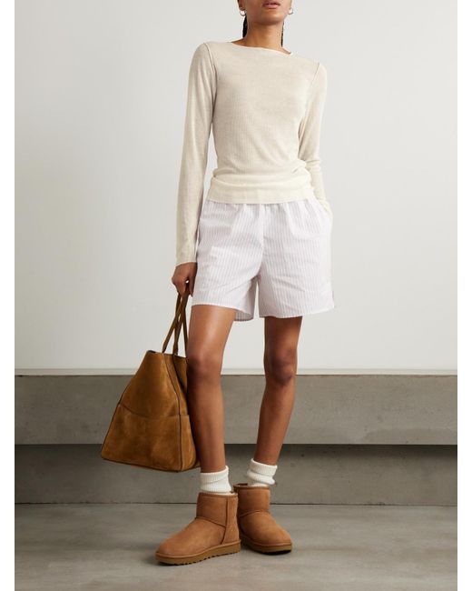Deiji Studios Natural Ribbed Ecovero-Blend Top