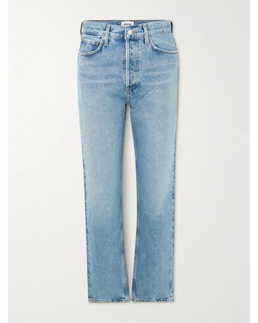 Agolde Blue '90S Pinch High-Rise Straight-Leg Jeans