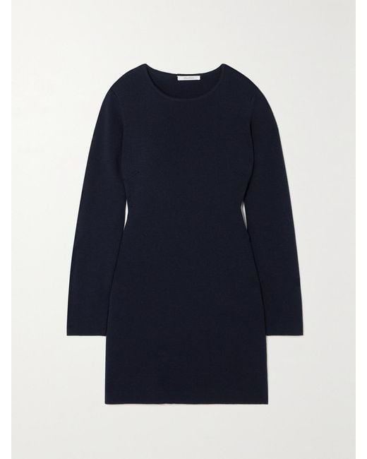 Max Mara Blue Eridani Wool Mini Dress