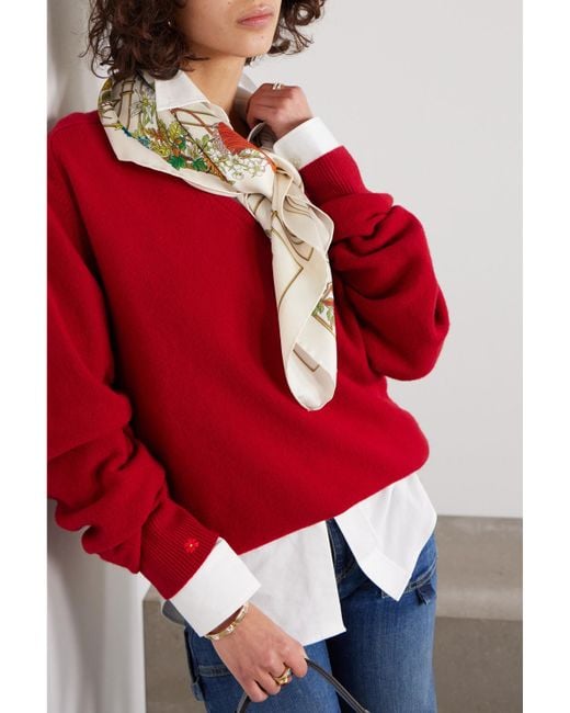 Gucci Natural Printed Silk-Twill Scarf