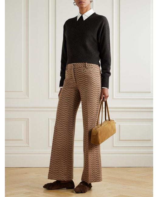 Missoni Natural Caperdoni Wool And Cotton-Blend Straight-Leg Trousers