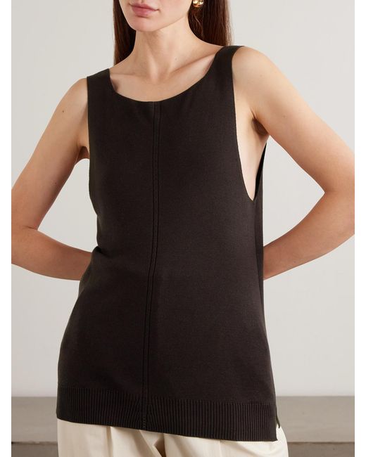 Joseph Black Tell Knitted Silk Tank