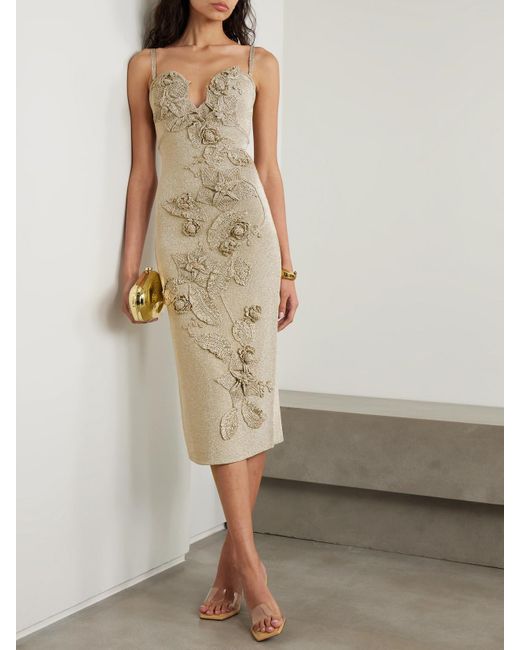 gaia metallic midi dress GAIA METALLIC MIDI DRESS by Astr The Label