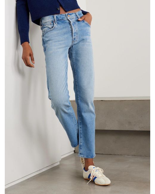 Mother Blue The Hiker Hover Hoch Sitzende Jeans Mit Schmalem Bein