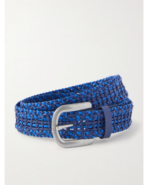 Gabriela Hearst Blue Sam Woven Leather Belt