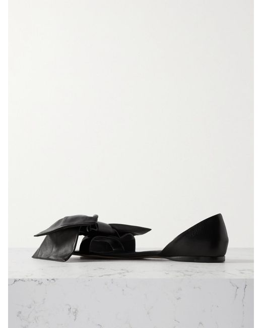 Loewe Black Toy Bow-Detailed Leather Slides