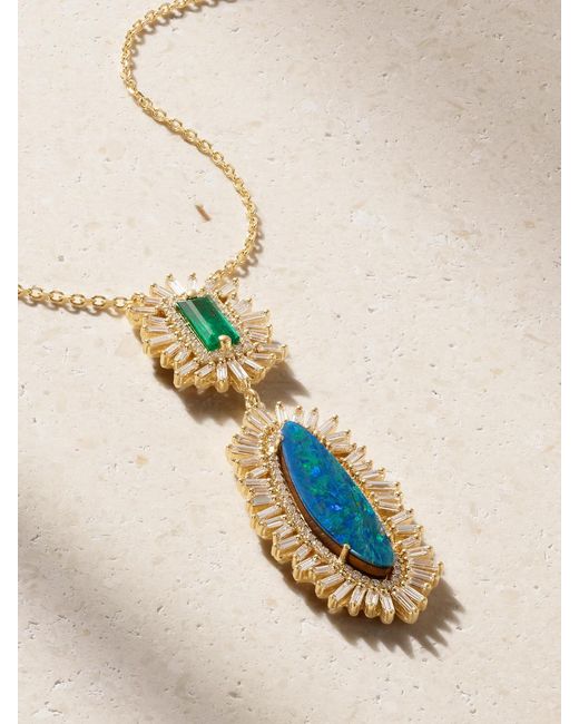 Suzanne Kalan Natural 18-Karat Multi-Stone Necklace